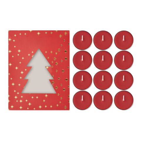 Set de bougies chauffe-plat rouge