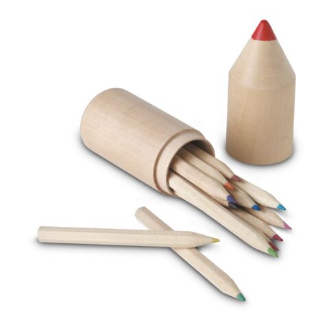 Set 12 crayons-boîte ronde bois | sans marquage | non disponible | non disponible | non disponible