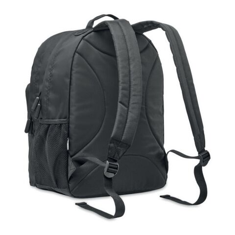 Sac à dos ordinateur RPET 300D avec bretelles rembourrés noir | sans marquage | non disponible | non disponible | non disponible