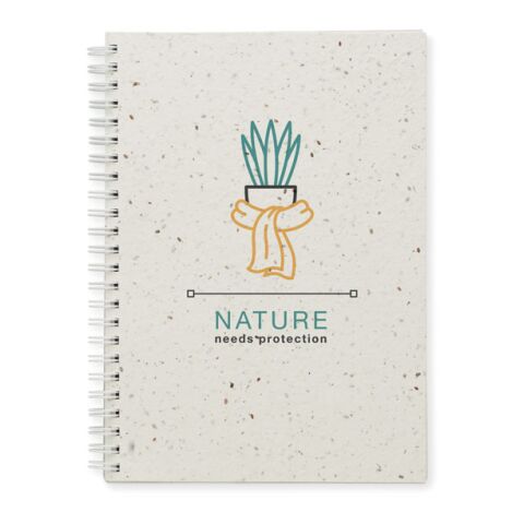 Carnet A5 couv. papier semence blanc | sans marquage | non disponible | non disponible