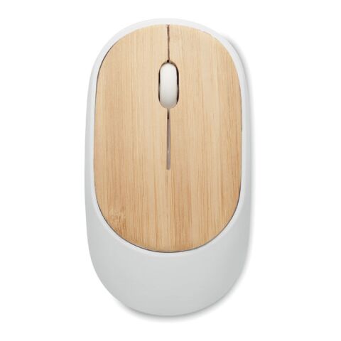 Souris sans fil en bambou blanc | sans marquage | non disponible | non disponible