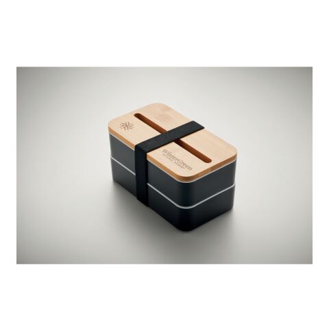 Lunchbox en PP recyclé noir | sans marquage | non disponible | non disponible | non disponible