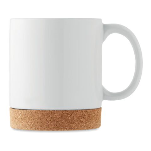 Mug en céramique liège 280 ml blanc | sans marquage | non disponible | non disponible