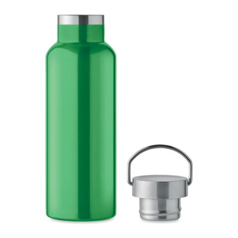 Bouteille isolant double paroi 500 ml avec poignée vert | sans marquage | non disponible | non disponible | non disponible