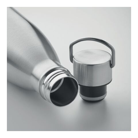 Bouteille double paroi avec couvercle à poignée 500 ml argent mate | sans marquage | non disponible | non disponible | non disponible