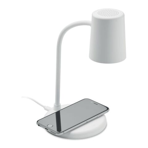 Lampe haut-parleur &amp; chargeur blanc | sans marquage | non disponible | non disponible