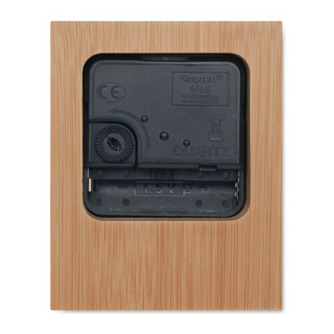 Horloge de table en bambou bois | sans marquage | non disponible | non disponible | non disponible