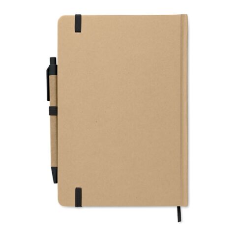 Carnet A5 en carton recyclé noir | sans marquage | non disponible | non disponible