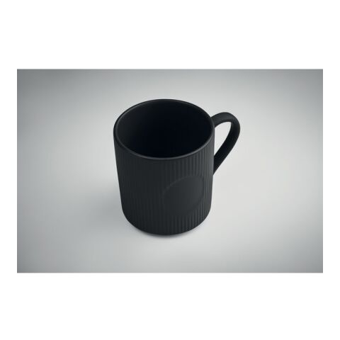 Tasse céramique striée 340 ml noir | sans marquage | non disponible | non disponible