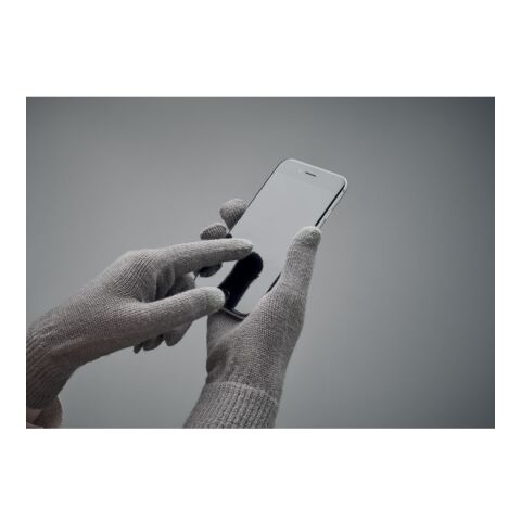 Gants tricotés en RPET gris foncé | sans marquage | non disponible | non disponible | non disponible