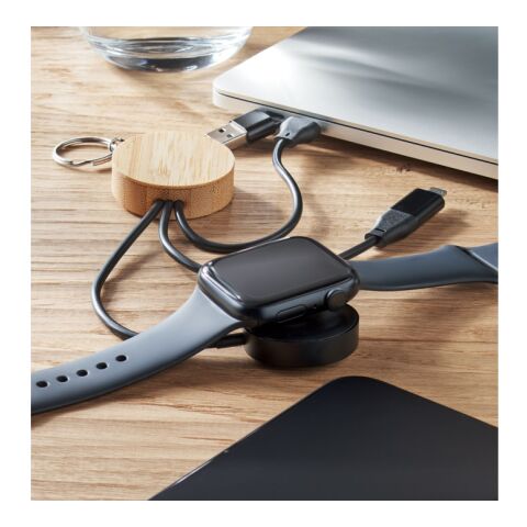 Porte-clés câble 4 en 1 60W noir | sans marquage | non disponible | non disponible | non disponible