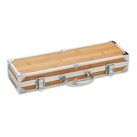 Ustensiles BBQ en acier inox. bois | sans marquage | non disponible | non disponible | non disponible