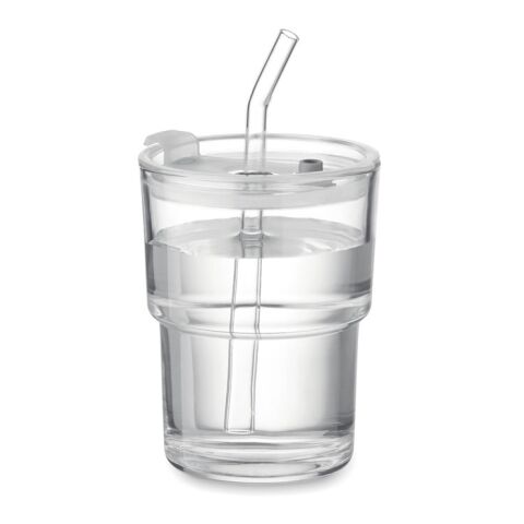 Gobelet verre et paille 400ml transparent | sans marquage | non disponible | non disponible