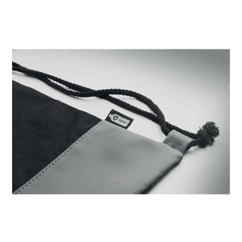 Sac à cordon en PU RPET 2 tons noir | sans marquage | non disponible | non disponible | non disponible