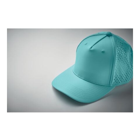 Casquette baseball à 5 pans turquoise | sans marquage | non disponible | non disponible | non disponible
