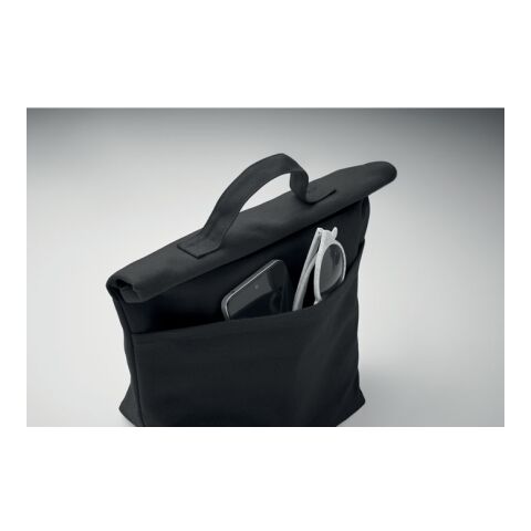 Sac isotherme en coton recyclé noir | sans marquage | non disponible | non disponible | non disponible