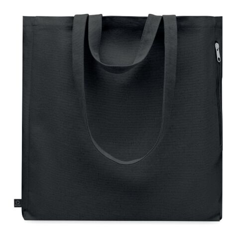 Sac shopping en coton recyclé noir | sans marquage | non disponible | non disponible | non disponible