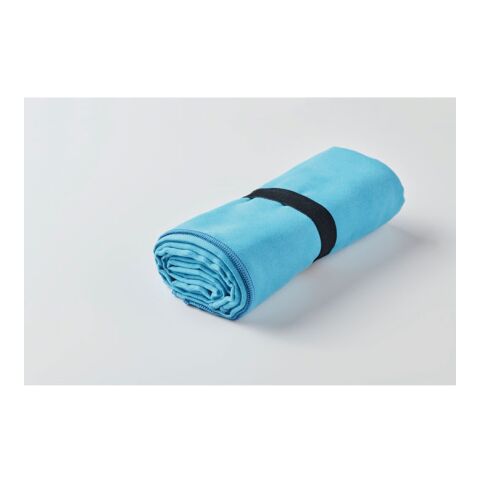 Serviette microfibre double face turquoise