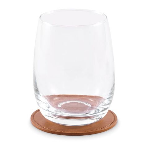 Sous-verre rond en PU marron | sans marquage | non disponible | non disponible | non disponible