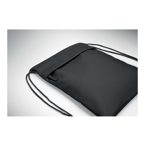 Sac à cordon en 600D RPET noir | sans marquage | non disponible | non disponible | non disponible