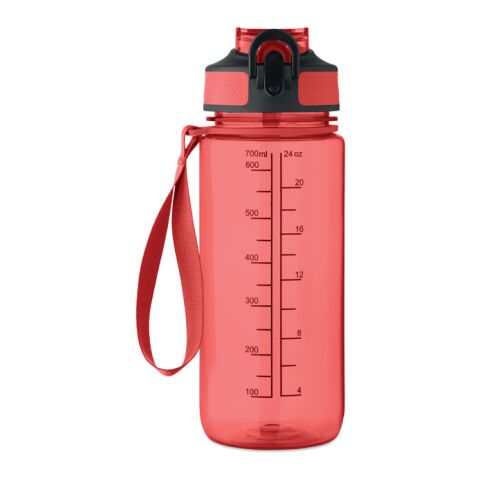 Bouteille de sport 700ml MO2792-27 rouge transparent | sans marquage | non disponible | non disponible | non disponible