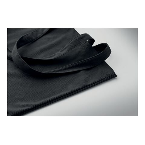 Sac shopping en velours côtelé noir | sans marquage | non disponible | non disponible | non disponible