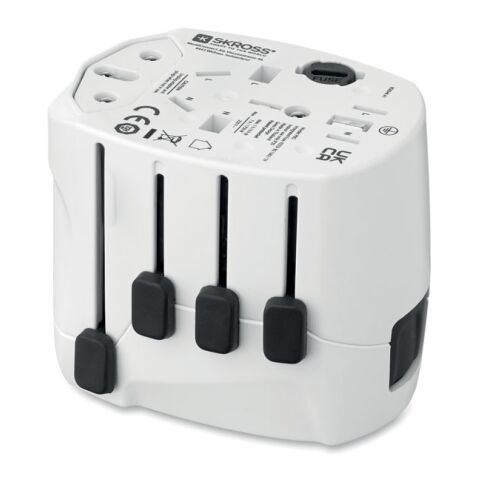 Adaptateur SKROSS® PRO 3pôles blanc | sans marquage | non disponible | non disponible | non disponible