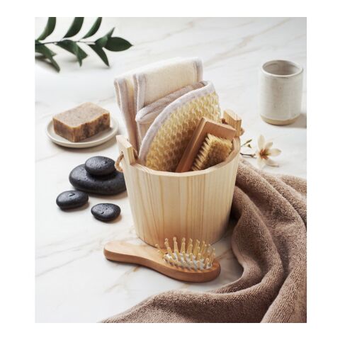 Coffret de bain baquet en bois bois