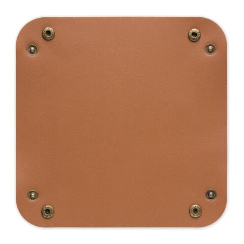 Vide-poches pliable en PU marron