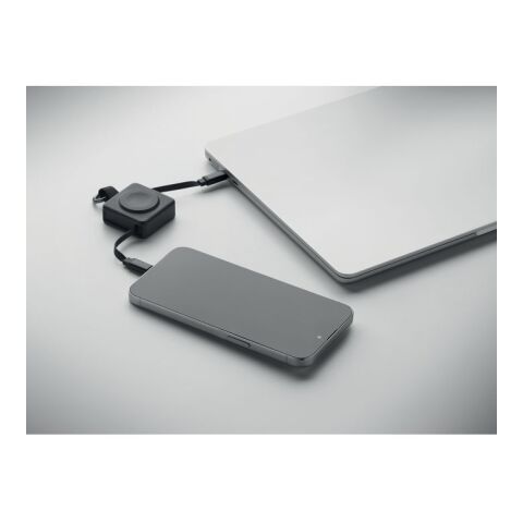 Câble USB-C rétractable noir