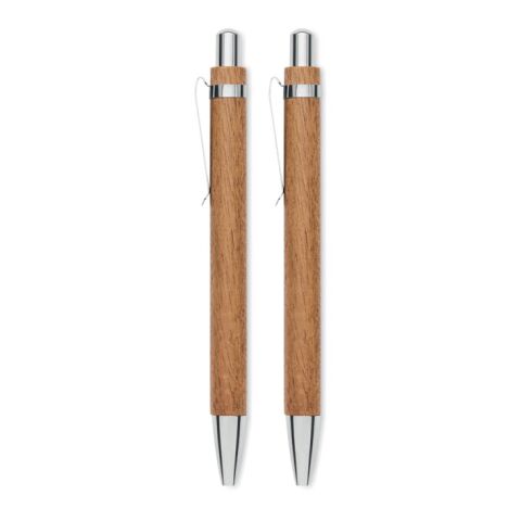Set de stylos et crayons bois