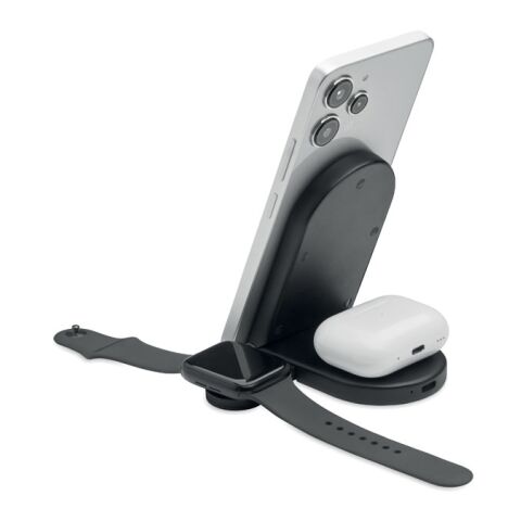 Chargeur pliable 3-en-1 15W noir