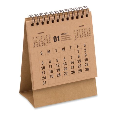 Calendrier de bureau de 4 ans beige