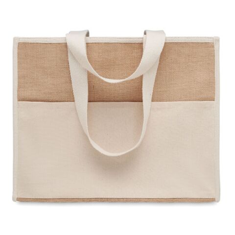 Sac shopping en toile et jute beige | sans marquage | non disponible | non disponible | non disponible