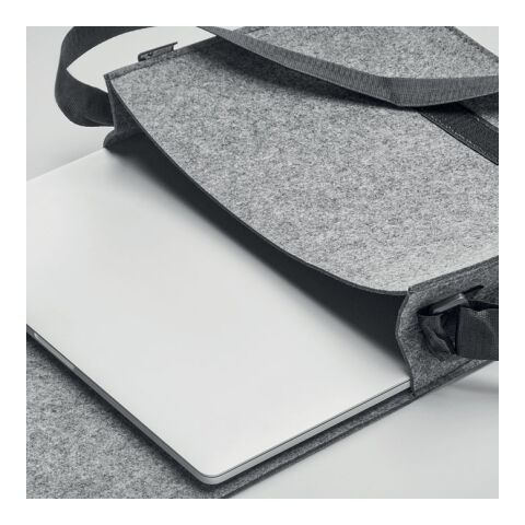 Sac messager en feutre RPET gris | sans marquage | non disponible | non disponible | non disponible