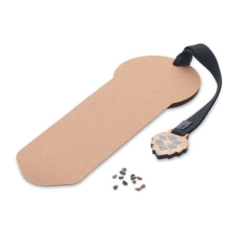 Un marque page personnalisé écologique beige | sans marquage | non disponible | non disponible