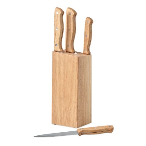 Set de 5 couteaux dans socle bois | sans marquage | non disponible | non disponible