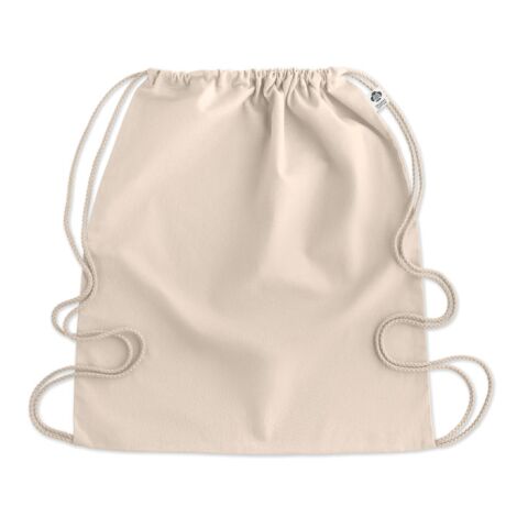 Sac à cordon en coton organique beige | sans marquage | non disponible | non disponible | non disponible