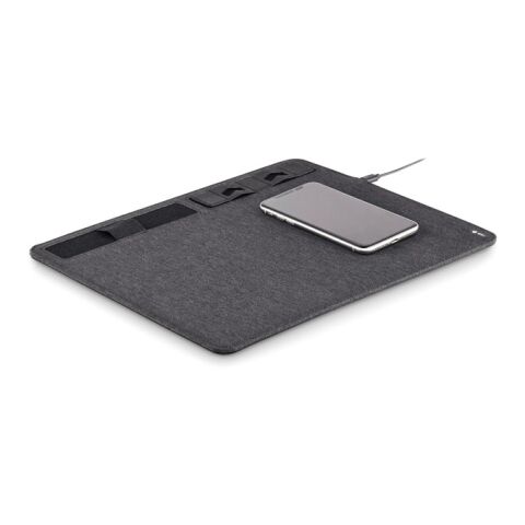 Tapis de souris RPET chargeur gris foncé | sans marquage | non disponible | non disponible