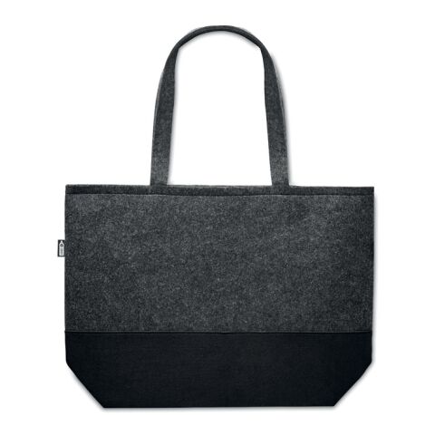 Sac shopping en feutre RPET gris foncé | sans marquage | non disponible | non disponible | non disponible