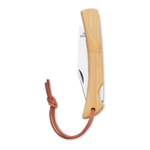 Couteau pliable en bambou bois | sans marquage | non disponible | non disponible | non disponible