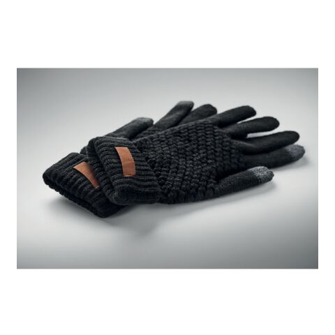 Gants tactiles en RPET Noir | sans marquage | non disponible | non disponible | non disponible