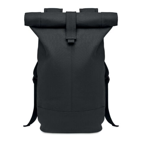 Rolltop washed canvas backpack noir | sans marquage | non disponible | non disponible | non disponible