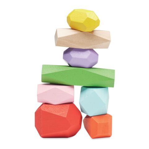 8 stacking wood rocks in pouch beige | sans marquage | non disponible | non disponible | non disponible