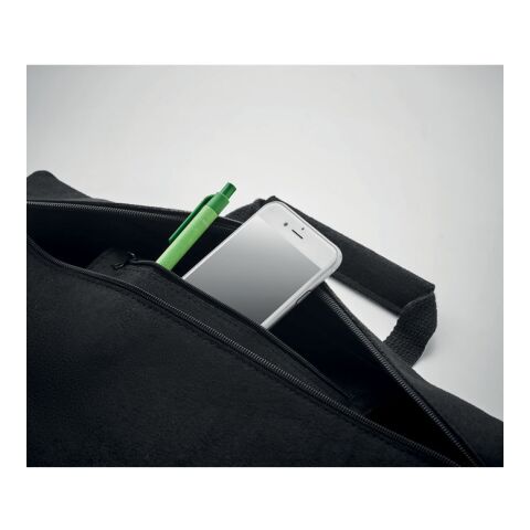 RPET felt zippered laptop bag noir | sans marquage | non disponible | non disponible | non disponible