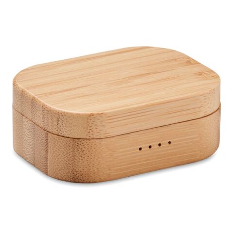 TWS earbuds in bamboo case bois | sans marquage | non disponible | non disponible | non disponible