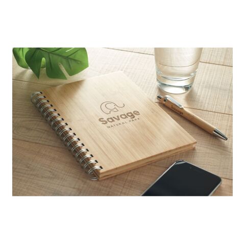 A5 ring bound Bamboo notebook bois | sans marquage | non disponible | non disponible