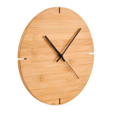 Round shape bamboo wall clock bois | sans marquage | non disponible | non disponible
