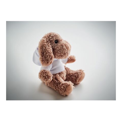 Dog plush wearing a hoodie blanc | sans marquage | non disponible | non disponible | non disponible