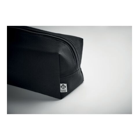 Canvas cosmetic bag 220 gr/m² noir | sans marquage | non disponible | non disponible | non disponible